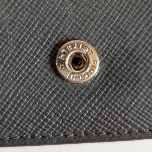 Prada Textured Gray Trifold Wallet with Dust Bag - Picture 5 of 16